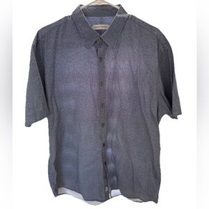 JAMES CAMPBELL MEN’S SHORT SLEEVE COLLARED BUTTON DOWN SHIRT FLORAL GEOMETRIC XL